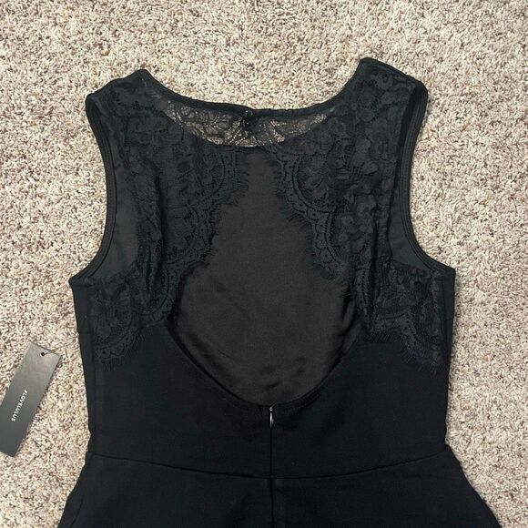 NWT Lulus Need You Close Black Lace Backless Skater Dress Small - Picture 4 of 7
